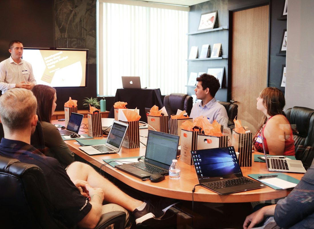 A team meeting